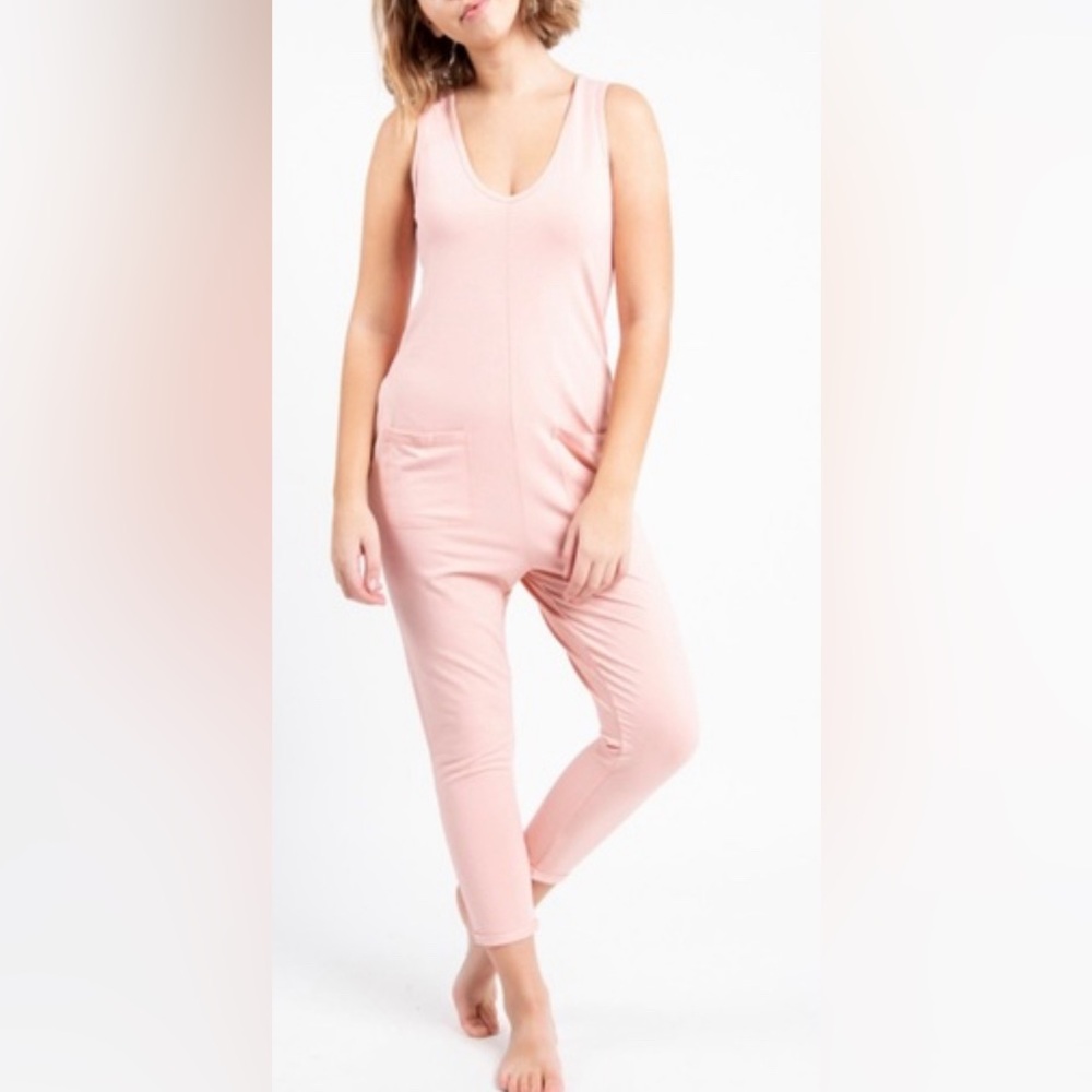 SMASH+TESS saturday romper pretty pink sleeveless jumpsuit size small